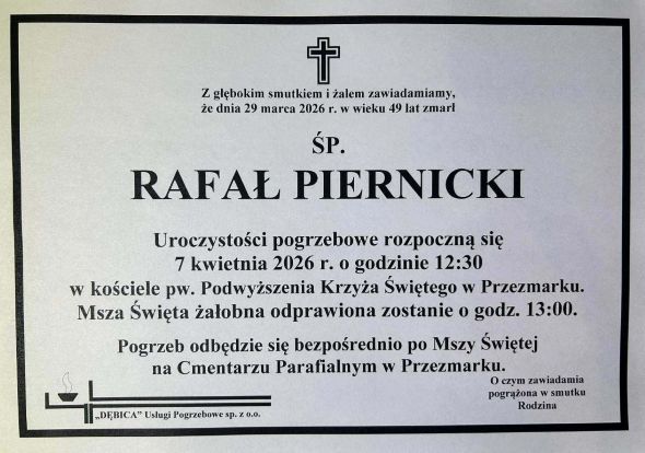 Ilustracja do informacji: KONDOLENCJE